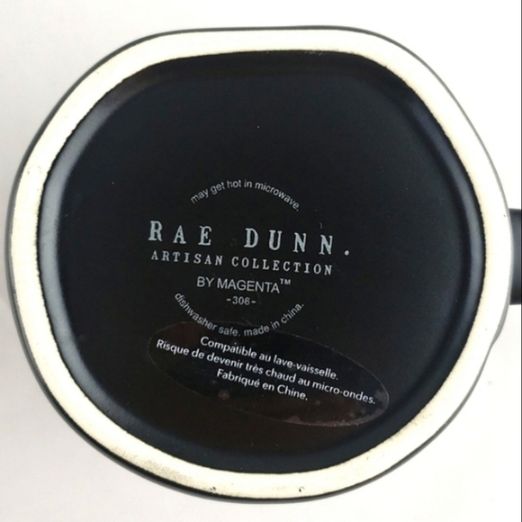 ⭐️2/ $50⭐️  Rae Dunn Black Ceramic Mat Mug Large Letters Orange GIVE THANKS - Picture 7 of 9